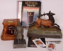 A mixed collection of Breweriana to include display items, Trophy Bitter,