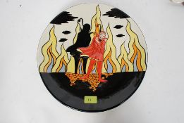 A Carlton Ware limited edition Lorna Bailey designed plate, No. 30/100.