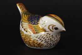 A Royal Crown Derby limited edition animal paperweight figurine - Firecrest being an exclusive