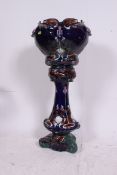 A late 19th century / early 20th century Majolica large painted planter,