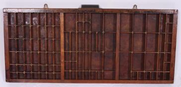 A vintage wooden tray ( see illustration ) H=3.5 by W=82.