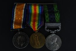 A World War One / medal group trio ( Afghanistan NWF India Medal 1919,
