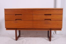An excellent retro teak wood Uniflex sideboard  by Gunther Hoffstead.