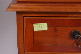 A regency style yew wood secretaire library bookcase cabinet.