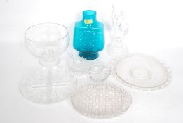 A small quantity of decorative glass to include cut glass examples, studio etc.