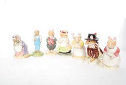 A collection of Bramley Hedge Royal Albert & Royal Doulton china figurines.