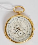 A good quality Citizen chronograph pocket watc having four subsidiary dials for year, day,