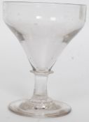 A large 19th century trumpet shaped wine glass / rummer.