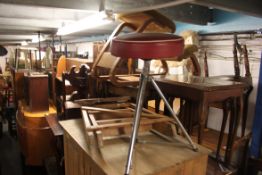 A set of 20th century industrial library steps,