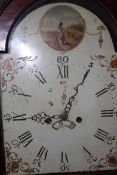 A 19th century mahogany painted face longcase clock.