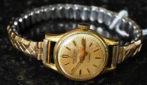 Ladies Breitling Geneve 17 Jewels watch Gold filled 10 Mcrograms.
