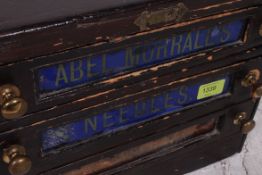 A wonderful Victorian / Edwardian counter top shop display haberdashery box for Abel Morrall's