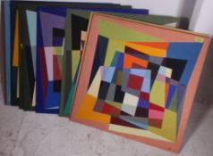 Douglas Herbert Courtenay Auburn  (1916 - 2000) A collection of 10 geometric abstract oil on board