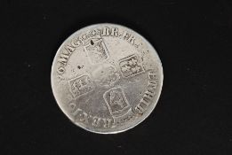 Great Britain - William III, Crown - 1696, OCTAVO, first laureate and draped bust,