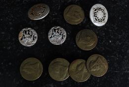 A collection of assorted vintage ( Victorian and later ) buttons / studs.