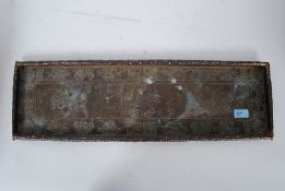 An early 20th century Asiatic tray of oblong form with detailing to banding and interior