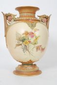A 19th century large Royal Worcester two-handled vase.