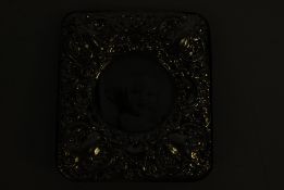 A white metal (Stamped 925 ) silver photograph frame with easel back supports.