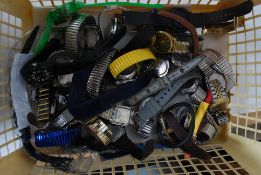 A large collection of assorted wristwatches - mostly gents, but also others.