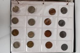 A collection of coins set within a presentation album to include 19th and 20th century examples of