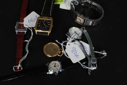 A vintage Seiko quartz alarm chronograph with digital aperture together with a Citizen Eco-Drive