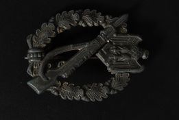 An original WWII Second World War German Nazi Third Reich Combat Badge. Infantry Assault Badge.