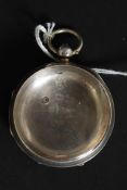 A Chester silver hallmarked pocket watch case complete with the glass.
