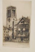 A collection of pictures to include two Sharland colour etchings, and three Griffin prints.