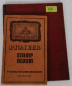 Stamps; 2x vintage stamp albums, each with various examples. GB and Foreign.