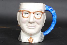 A Transport and General Workers Union - Len McClusky character mug / toby jug with initials to the