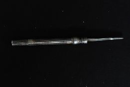 19th century Propelling Sterling Silver toothpick Marked S. Mordan & Co Sterling Silver.