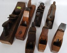 A collection of 7x assorted woodworking planes, Stanley and others. Some unmarked.