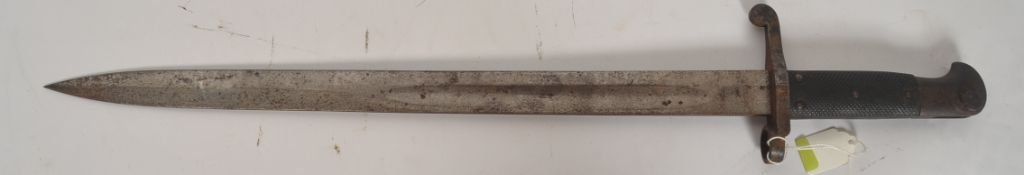 A British Army military issue quillion bayonet stamped  WD / Crown over E 31 with additional