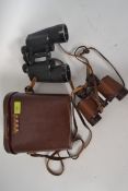 2 pairs of binoculars  to include Carl Zeiss Jenoptem Beck Kassel 8 x 30
