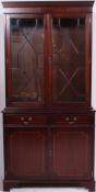 An antique regency style  library bookcase cabinet.