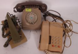 Three vintage / retro telephones to include an example from the 1960's,