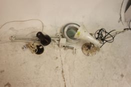 A collection of three anglepoise lamps - the first being a retro small desktop 1970's lamp,