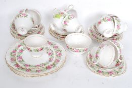 A vintage 20th century Colclough chintz pattern part tea service comprising cups, saucers,