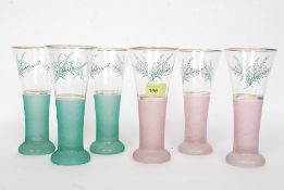 A collection of 6x Scottish coloured glasses,