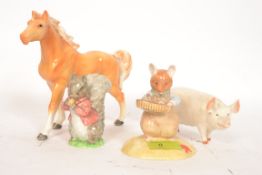 A mixed collection of china, comprising of: a 1948 Beswick Timmy Tiptoes figuring,