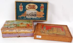 EDWARDIAN TOYS; A collection of three antique Edwardian childrens toys / games,