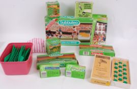 SUBBUTEO; A collection of assorted vintage Subbuteo football sets / accessories,