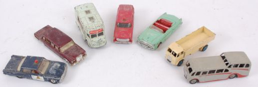 DIECAST;  A collection of 7x assorted Dinky & Corgi loose models - Dinky; Rambler, 132, Foden,