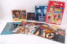 DOCTOR WHO; A mixed lot of vintage Doctor Who items to include 3x vintage Doctor Who LP's,
