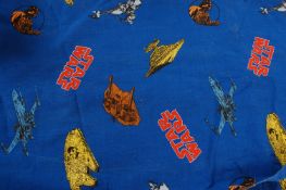 STAR WARS; A vintage Star Wars bedroom set, comprising of a pair of Curtains,