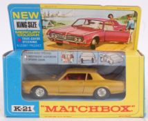 MATCHBOX; An original vintage Matchbox diecast model K-21 Mercury Cougar, by Lesney,