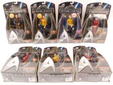 STAR TREK; A collection of 7x original Star Trek Warp Collection action figures. Made by Playmates.