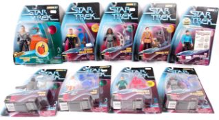 STAR TREK; 9x Star Trek Warp Factor Series action figures by Playmates. Each unopened.