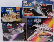 STAR WARS; 4x Star Wars boxed playsets, to include; Hasbro Episode One Action Fleet,