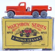 MOKO LESNEY; An original vintage Moko Lesney diecast model No. 15 Diamond T Prime Mover.